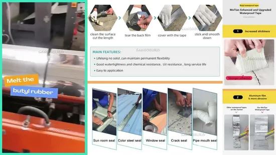 Cinta de papel de aluminio Película autoadhesiva de PE