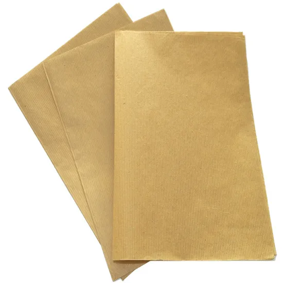 Papel Kraft sin recubrimiento de color marrón claro en rollos para embalar y envolver