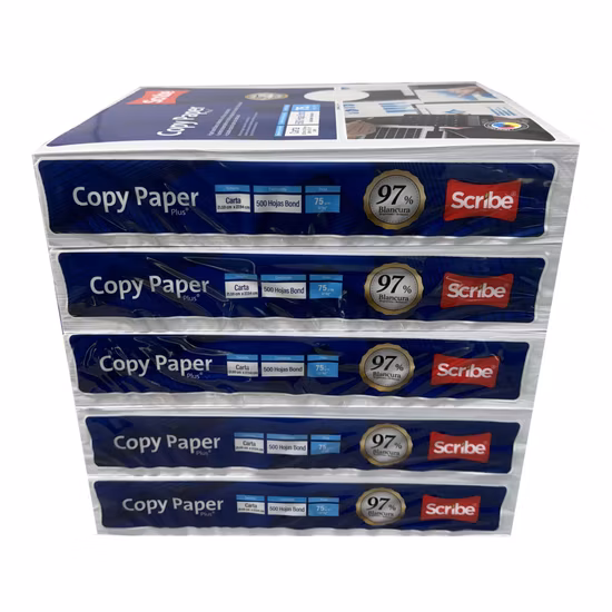 Copiadora de papel A4 100% pulpa 500 hojas/resma