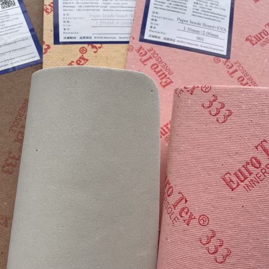 Tablero de plantilla de zapato laminado tablero de plantilla de papel de poliéster no tejido EVA